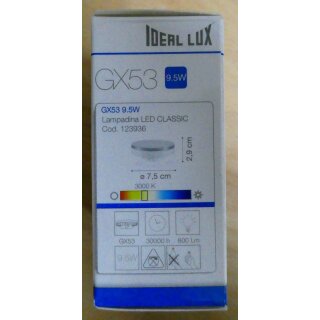 Lampadina Gx53 Led 9.5w 3000K